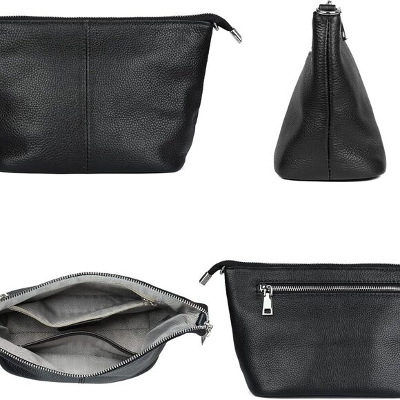 Genuine Leather Wristlet Clutch Wallet Purses Small Crossbody Bags for Women wit - Picture 5 of 7